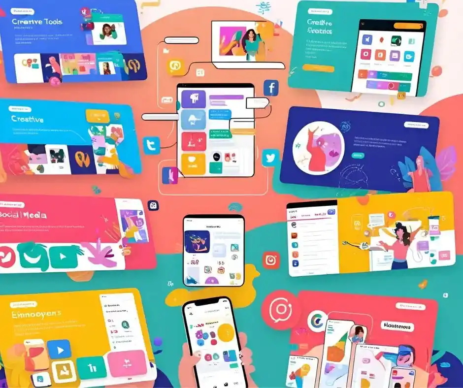 Herramientas creativas, diseño digital, personalización de marca, redes sociales.